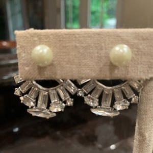 Stella & Dot Starburst Earring Jacket w/Pearl Stud